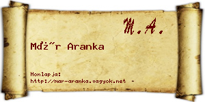Már Aranka névjegykártya